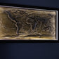 3D world map color Nut, LED Map World, Topographic map 109x59x8 cm (42.9x23.2x3.1 in)