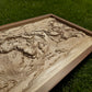 3D world map color Natural, Topographic map, 100x50x4 cm (39.4x19.7x2 in)