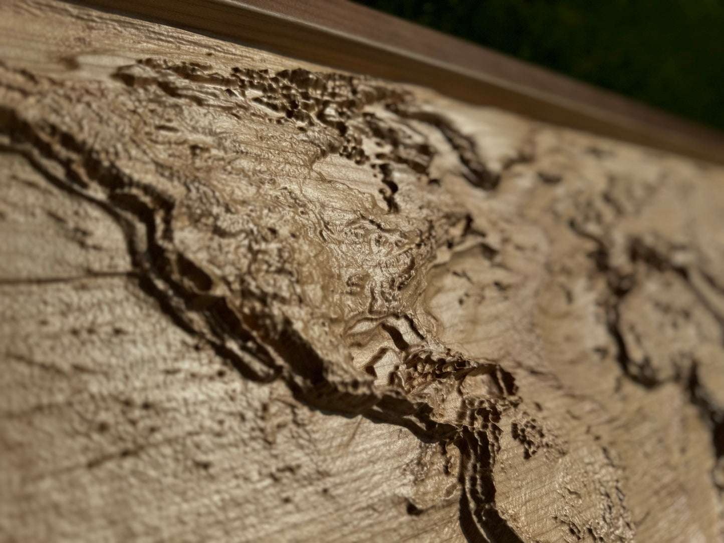 3D world map color Natural, Topographic map, 100x50x4 cm (39.4x19.7x2 in)