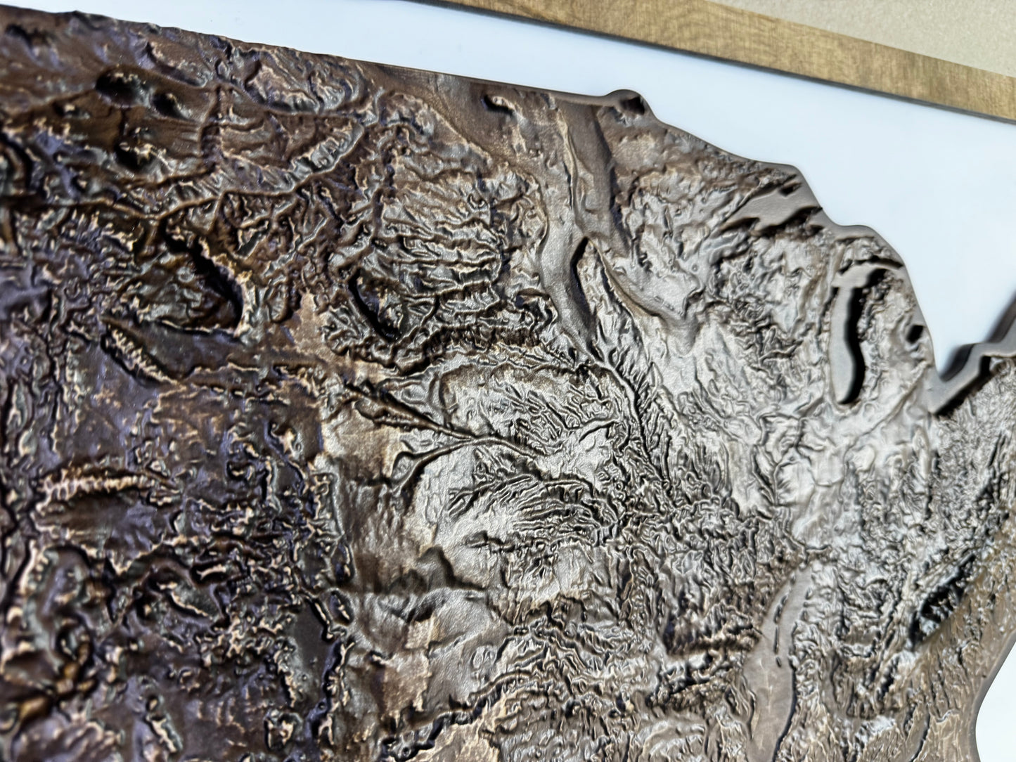 3D USA map color Venge, Wooden travel map, Topographic map, 3D Wooden Map, Relief Map