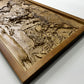 3D world map color Nut, Topographic map, 100x50x4 cm (39.4x19.7x2 in)