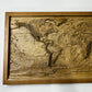 3D world map color Nut, Topographic map, 100x50x4 cm (39.4x19.7x2 in)