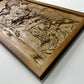 3D world map color Nut, Topographic map, 100x50x4 cm (39.4x19.7x2 in)