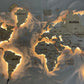 LED 3D Multilayer world map color Natural