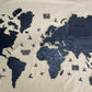 3D Multilayer wooden world map color Nero