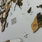 3D Multilayer wooden world map color Cappuccino