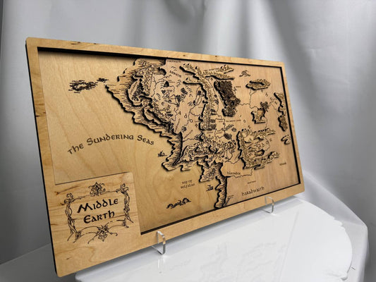 Lord of the Rings map, in Natural color, measures 50x29 cm