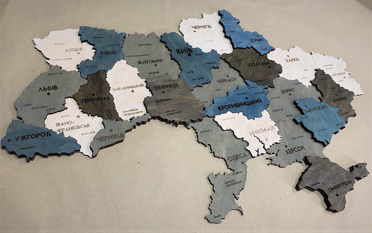 Ukraine 3D map color Loft